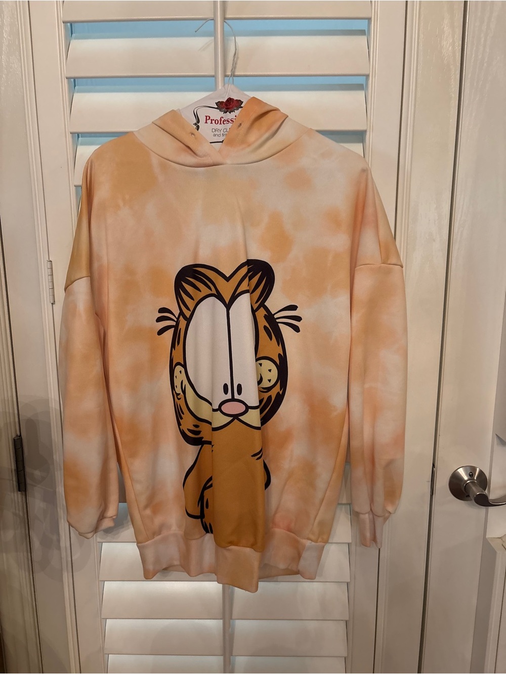 Nickelodeon Garfield Orange Tie-Dye Crewneck Sweatshirt